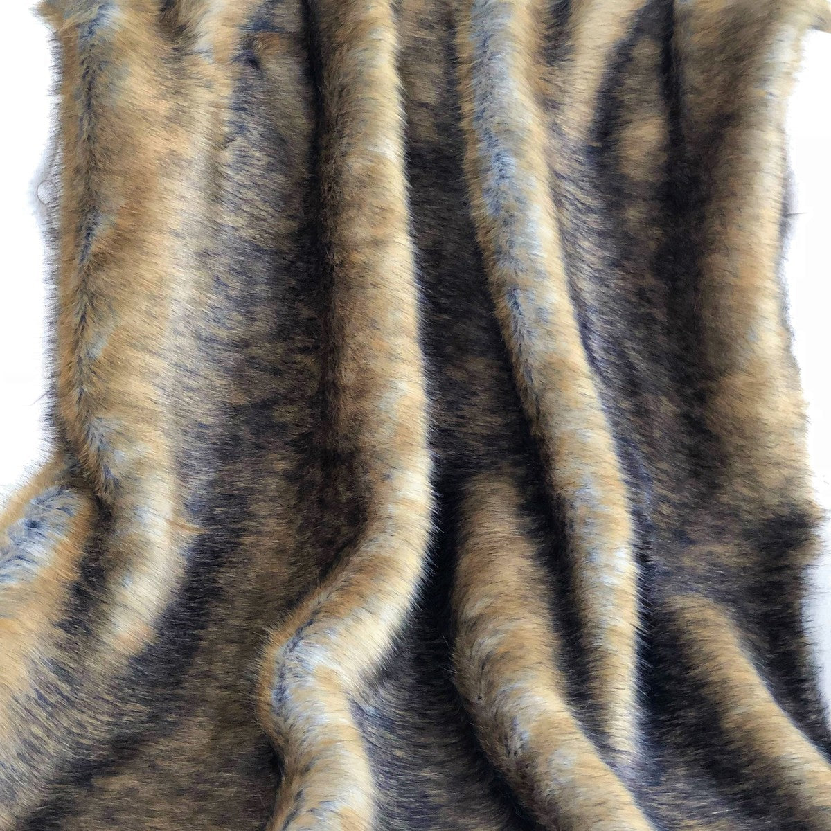 Grizzly Faux Fur Throw — Brown & Gray