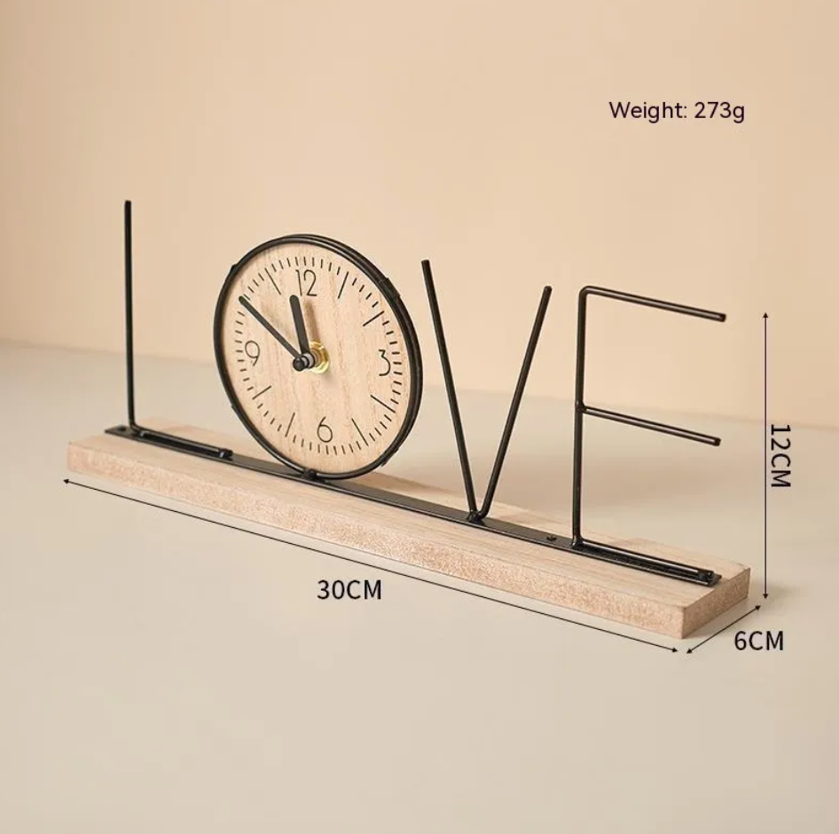 Iron Table Clock — Sculptural Word Clock