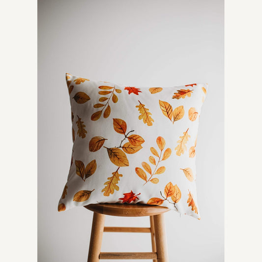 Fall Leaves Throw Pillow — Cover with Insert