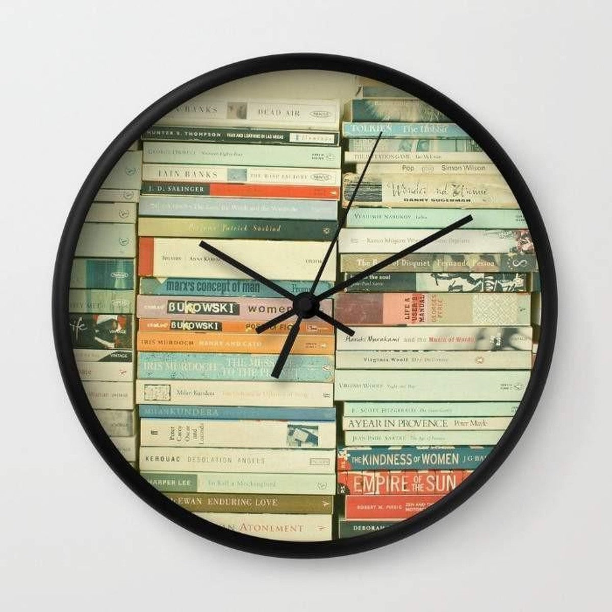 Bookworm Wall Clock — 10"