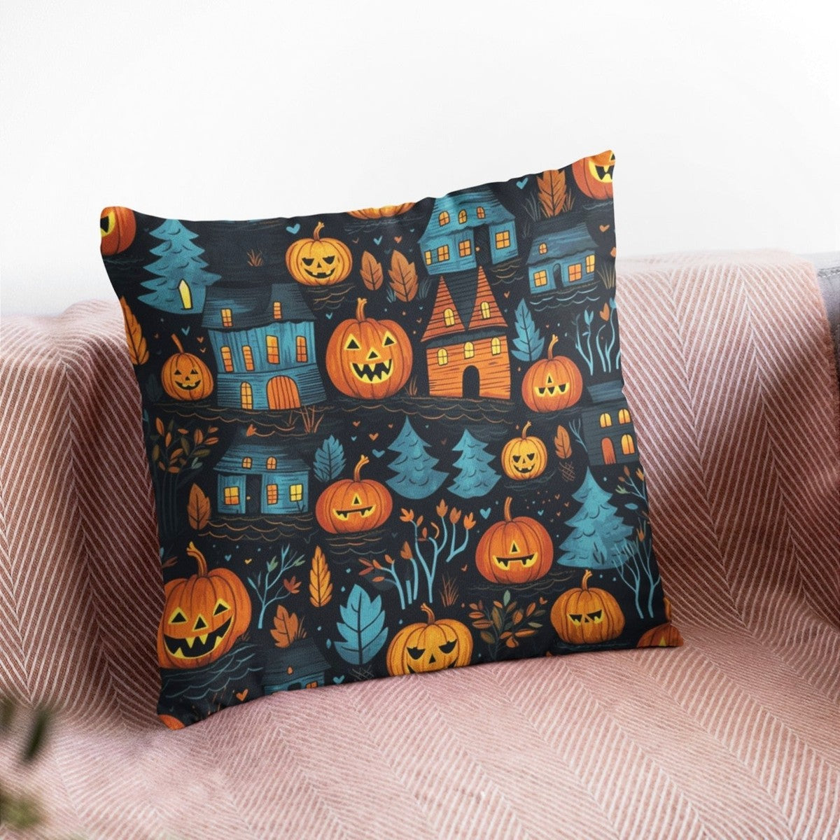 Halloween Throw Pillow — Printed Cover with Insert