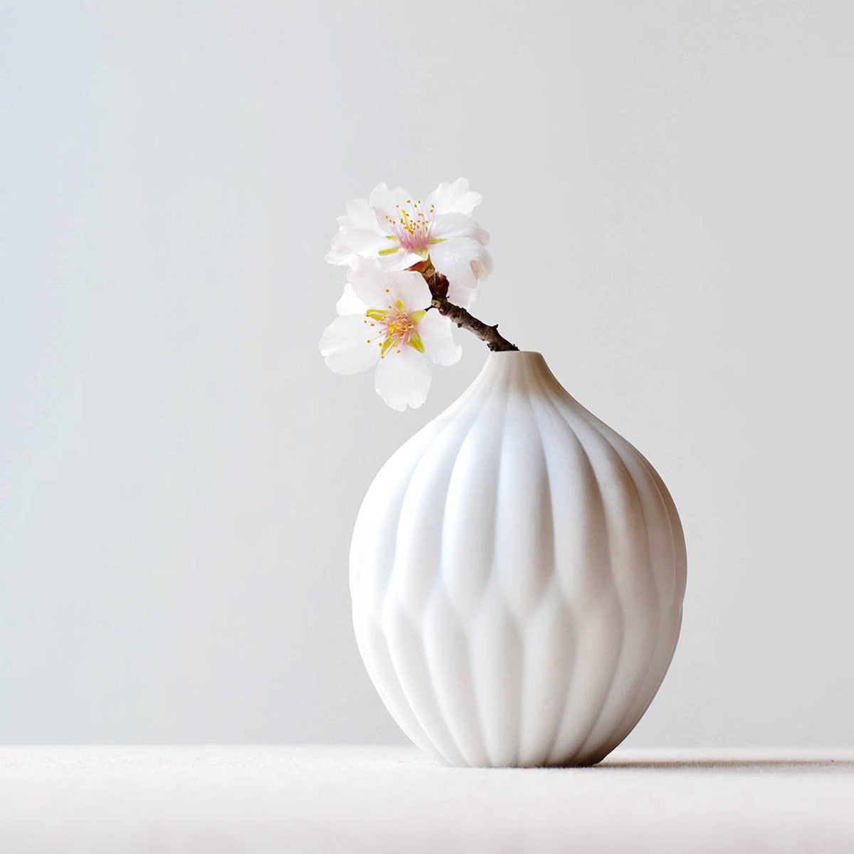 Textured Porcelain Bud Vases — Set of 3