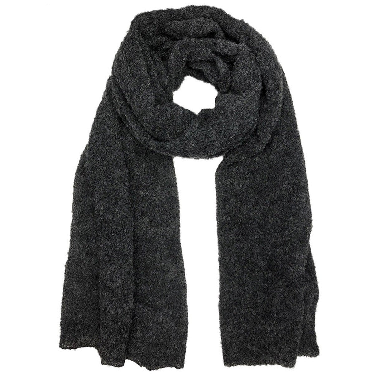 Ultra-Plush Alpaca Wrap Scarf — Charcoal