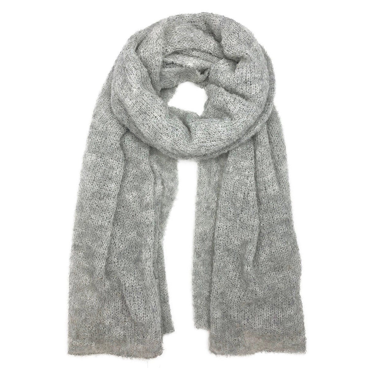 Ultra-Plush Alpaca Wrap Scarf — Gray