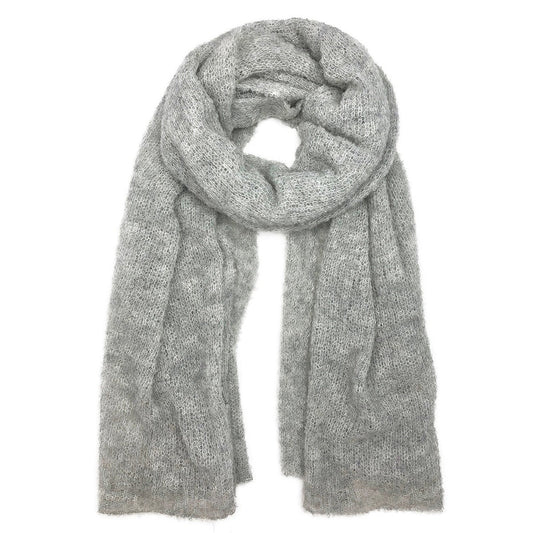 Ultra-Plush Alpaca Wrap Scarf — Gray
