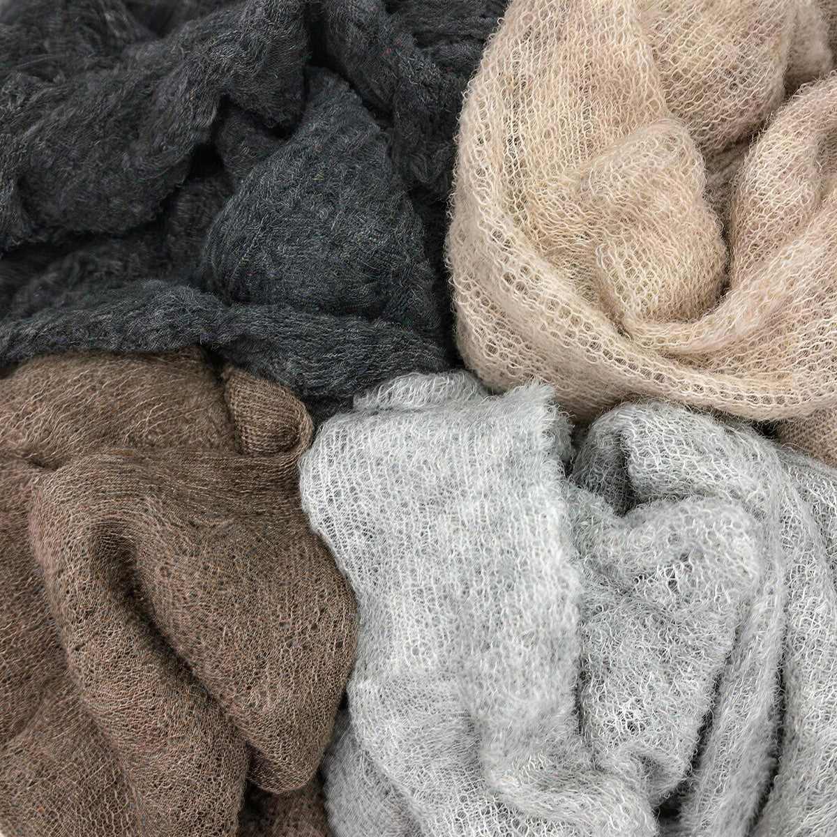 Ultra-Plush Alpaca Wrap Scarf — Gray