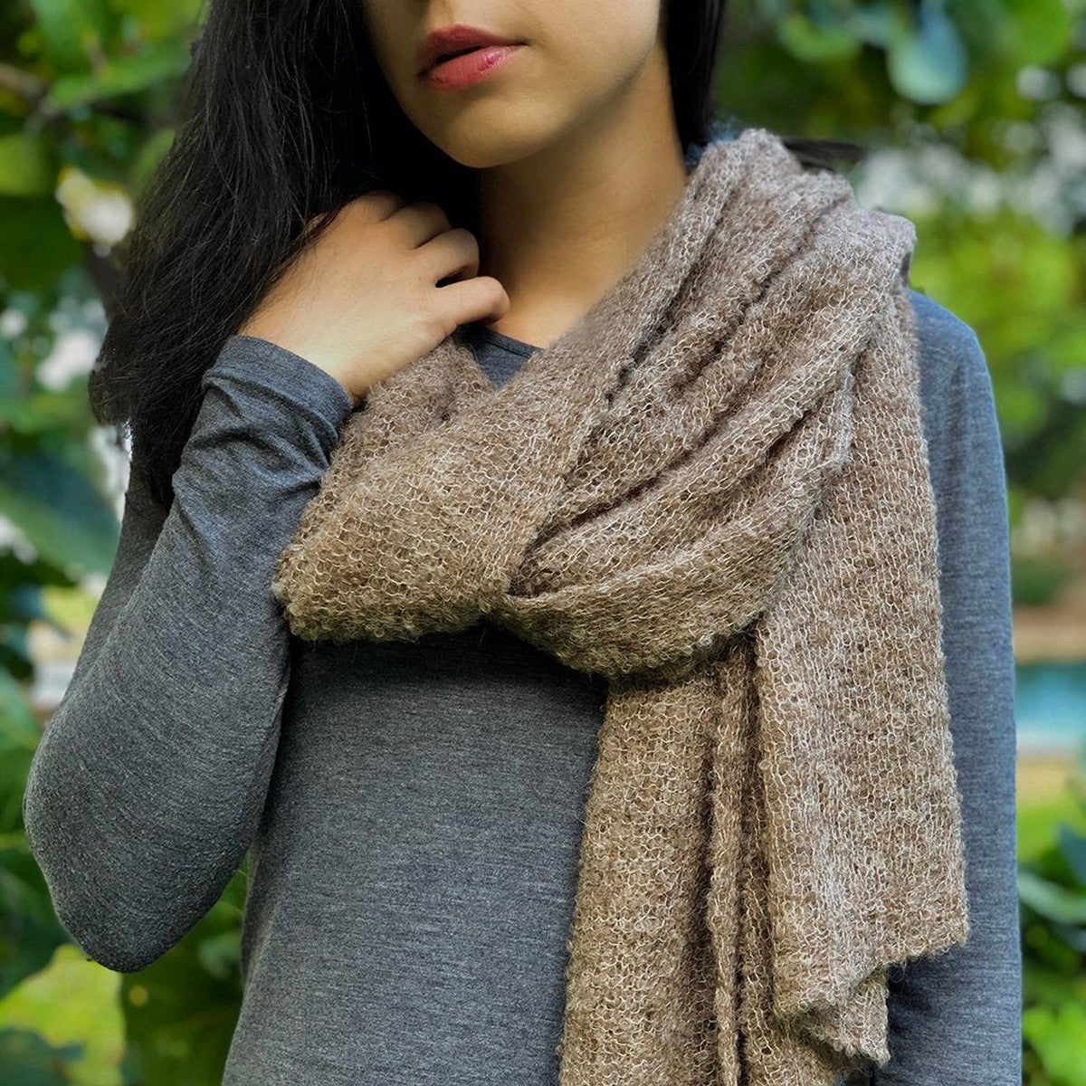 Ultra-Plush Alpaca Wrap Scarf — Autumn