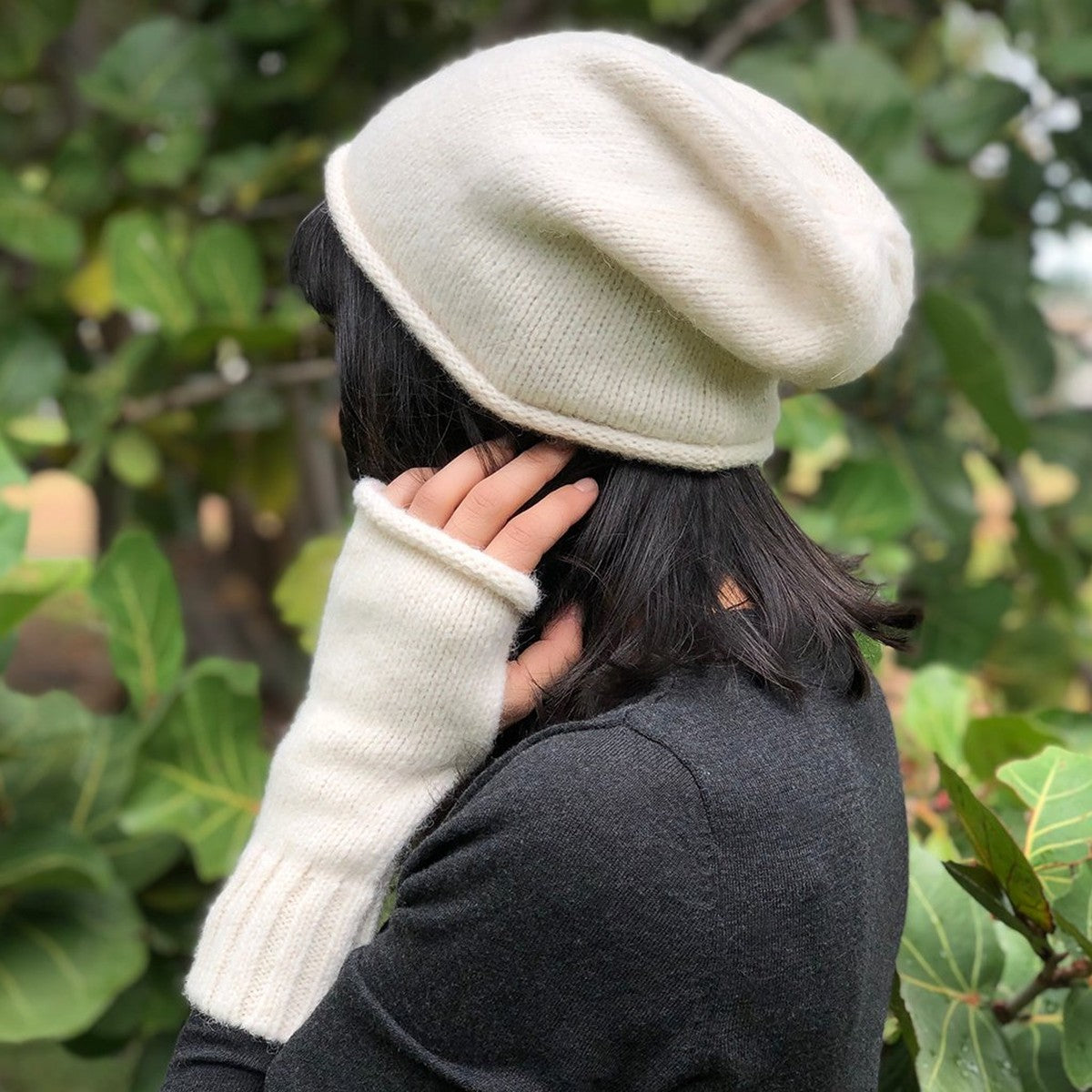 Essential Knit Alpaca Beanie — Snow