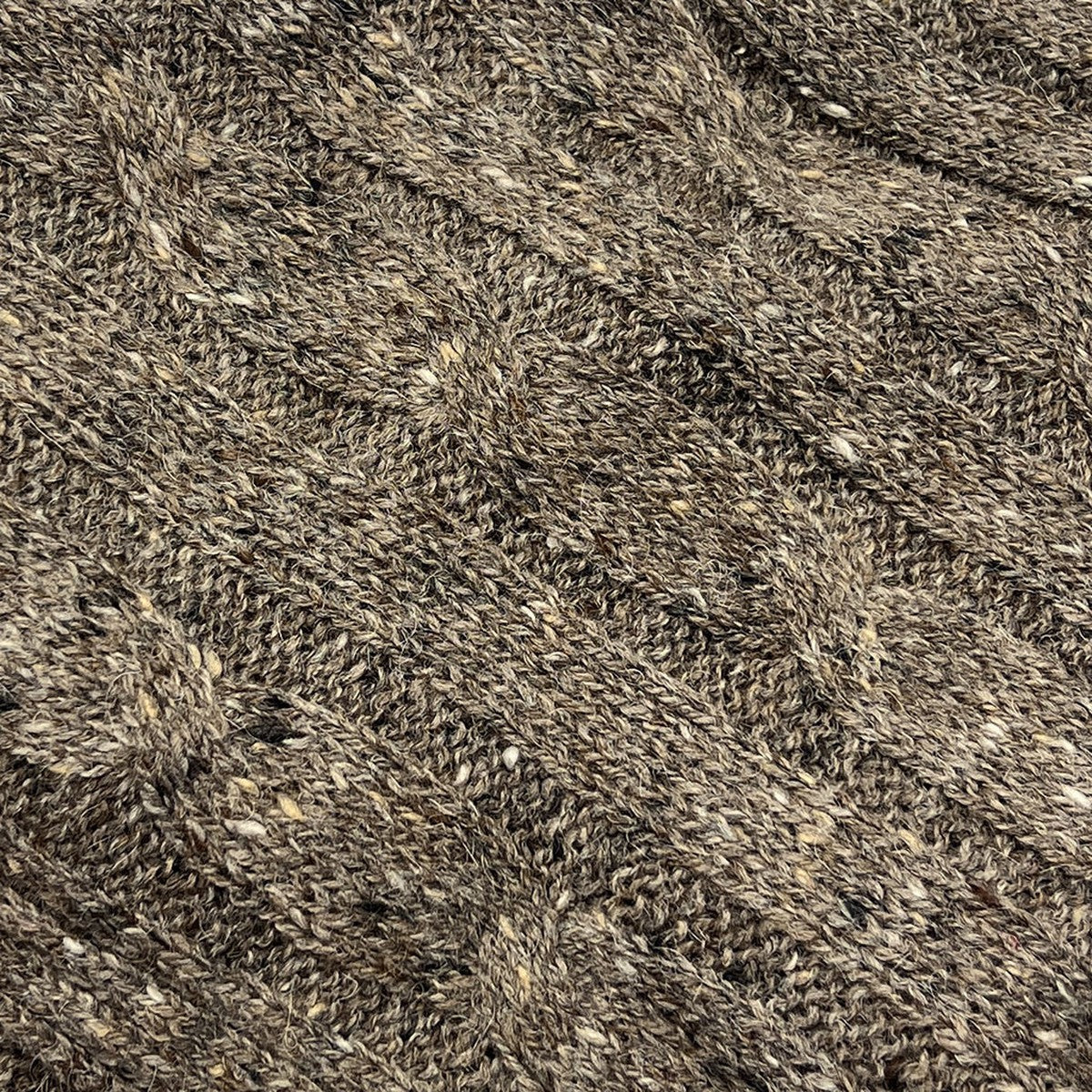 Cable Knit Alpaca Throw — Mocha