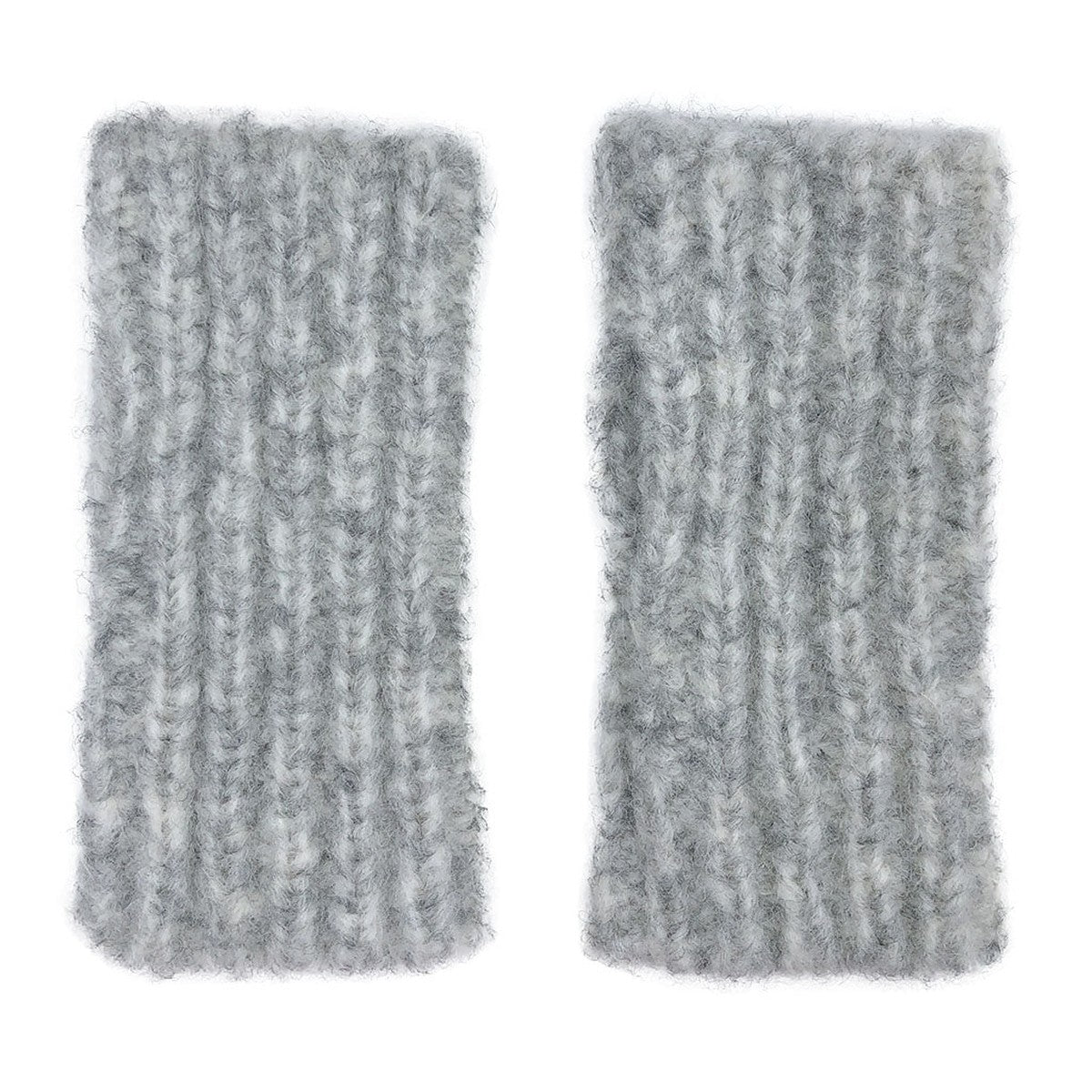 Ribbed Alpaca Gloves — Gray