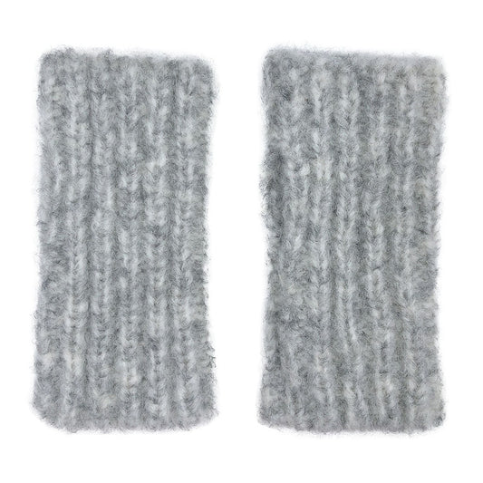 Ribbed Alpaca Gloves — Gray