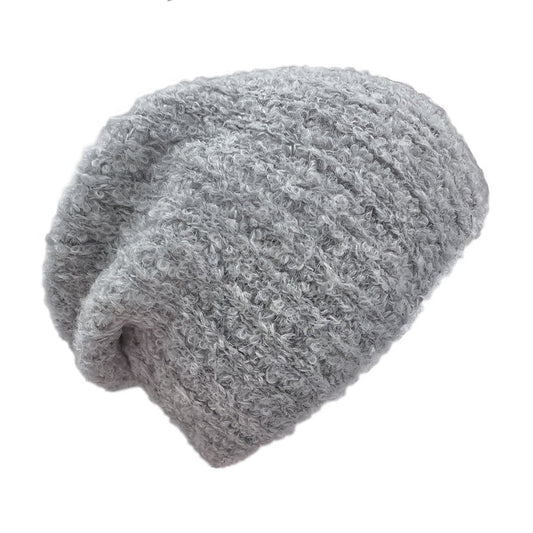 Plush Loop Alpaca Beanie — Gray