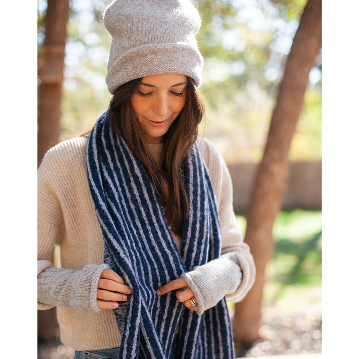 Essential Knit Alpaca Beanie — Gray
