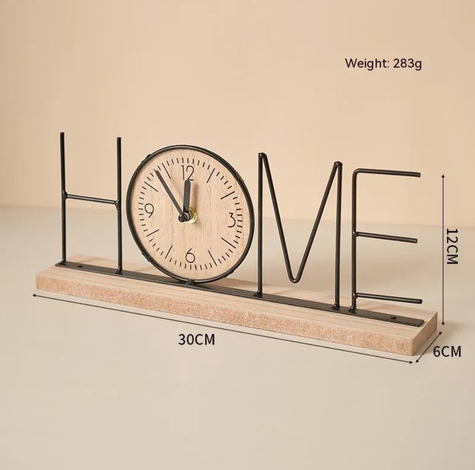 Iron Table Clock — Sculptural Word Clock
