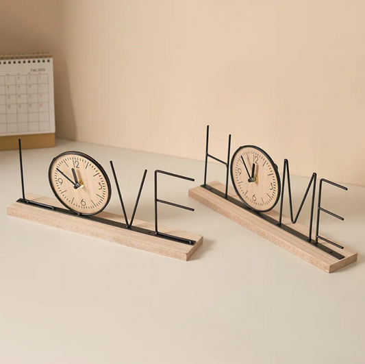 Iron Table Clock — Sculptural Word Clock